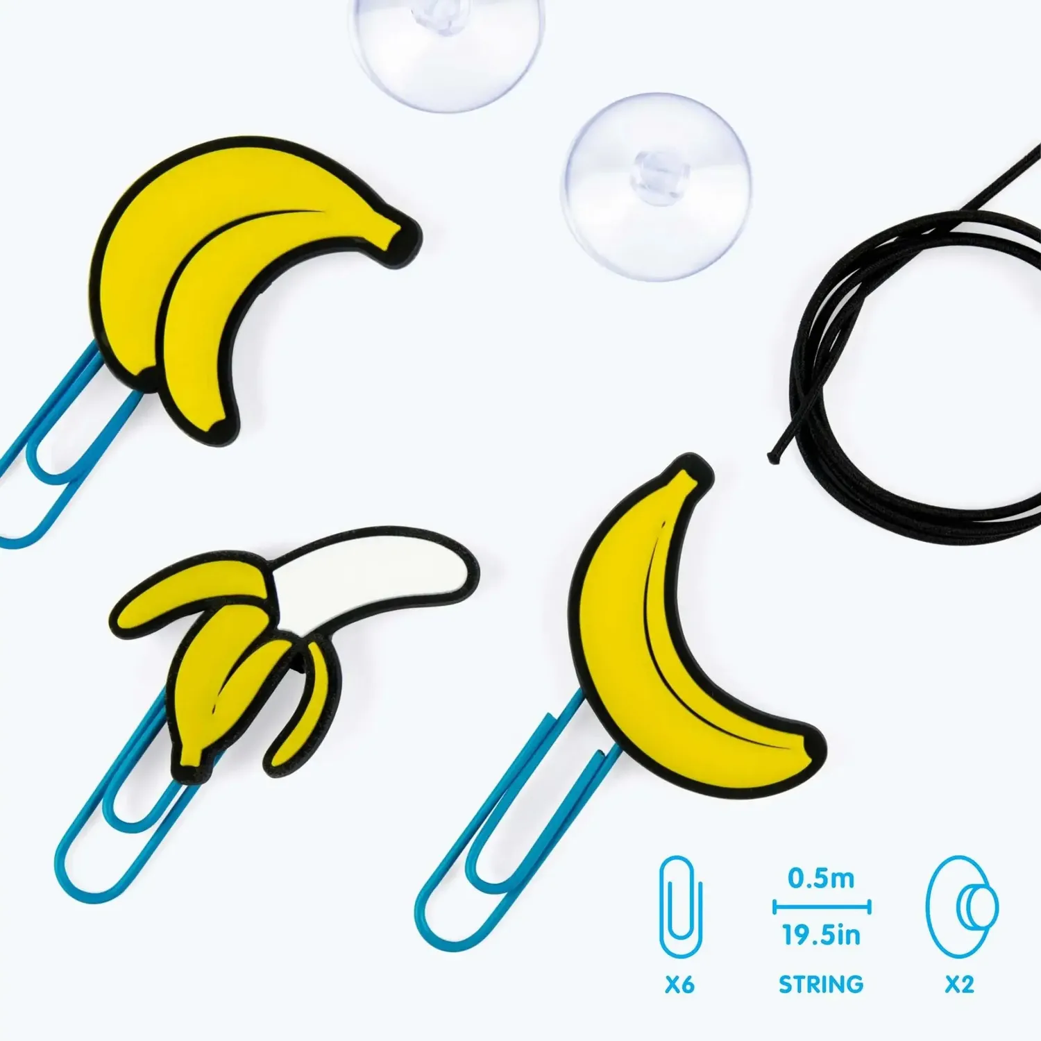 Mustard Banana Picture Hanger fotoklämma 6-pack