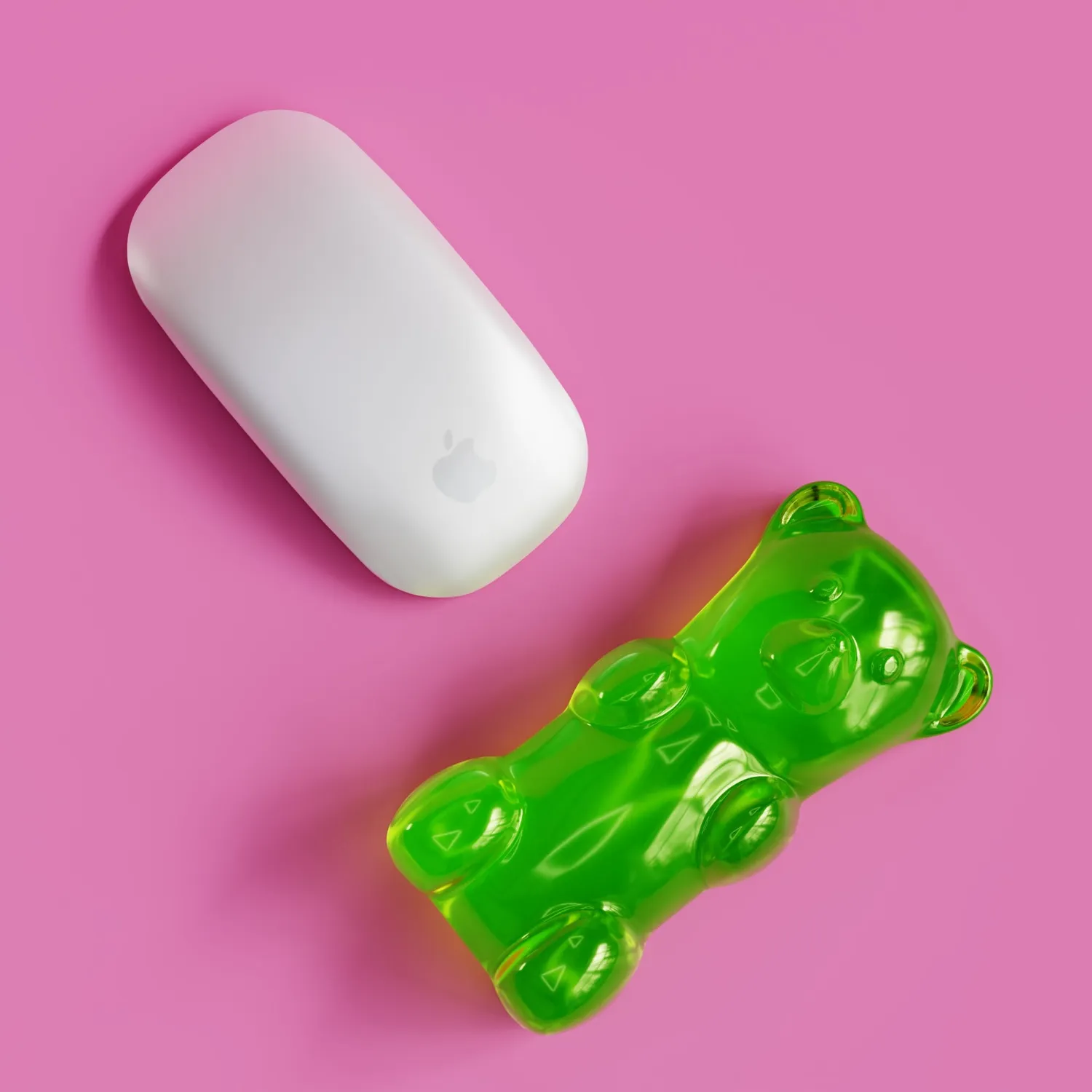Mustard Gummy Bear handledsstöd mus mjuk