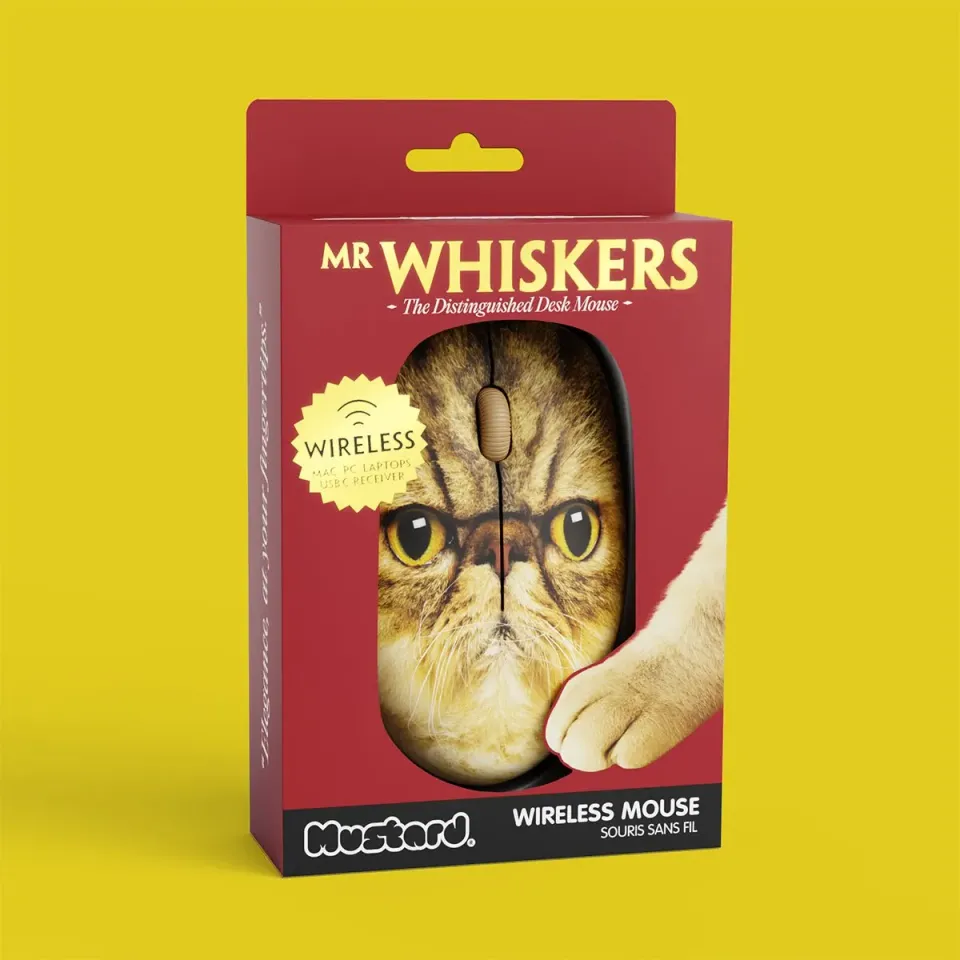 Mustard Mr Whiskers datormus katt