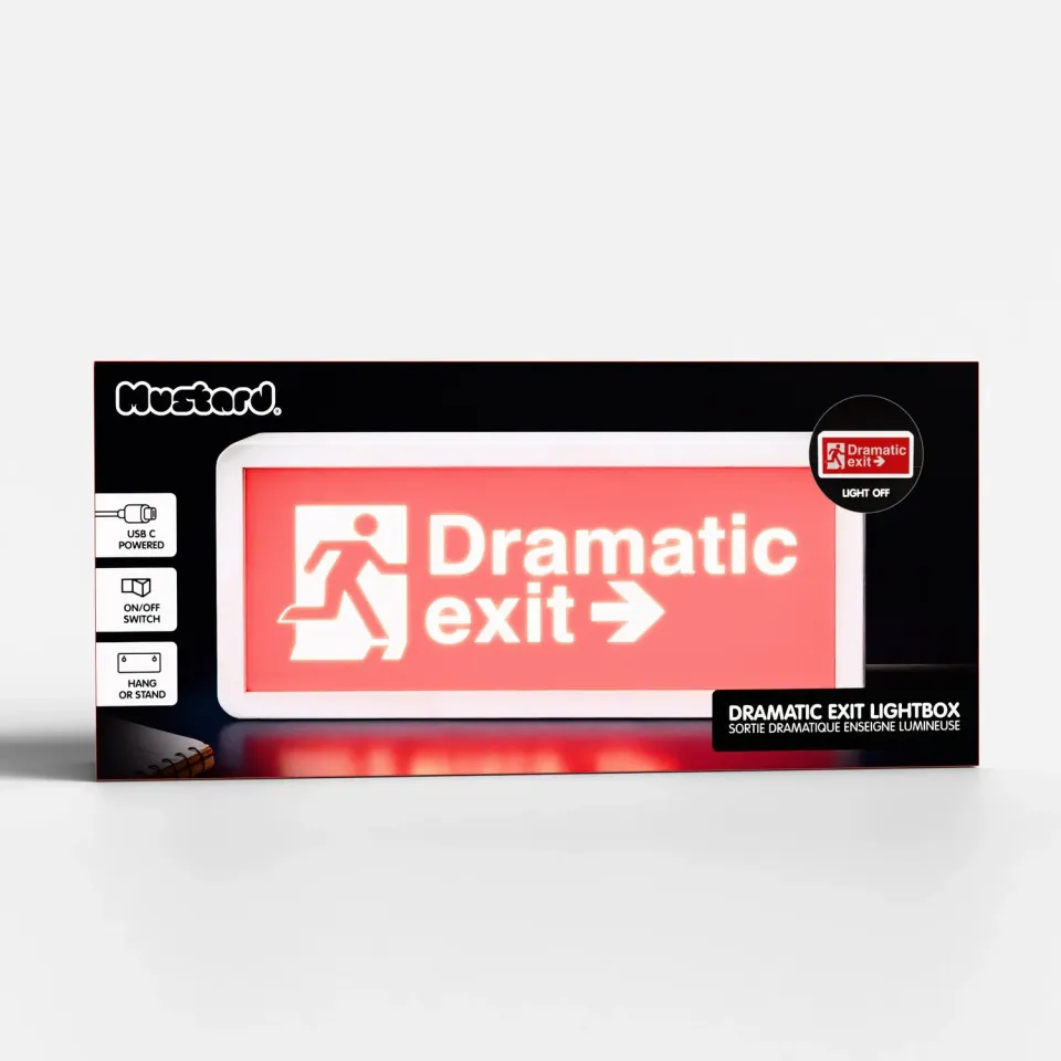 Mustard Dramatic Exit Box Light lampa röd
