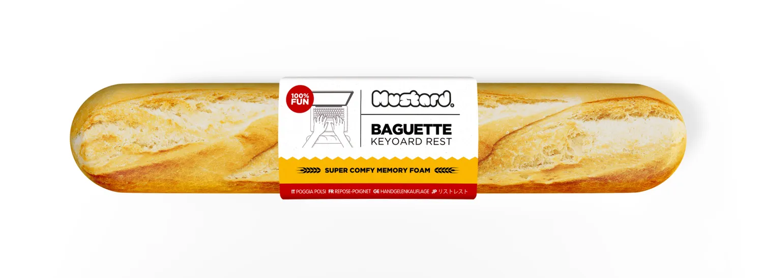 Mustard Baguette handledsstöd memoryfoam