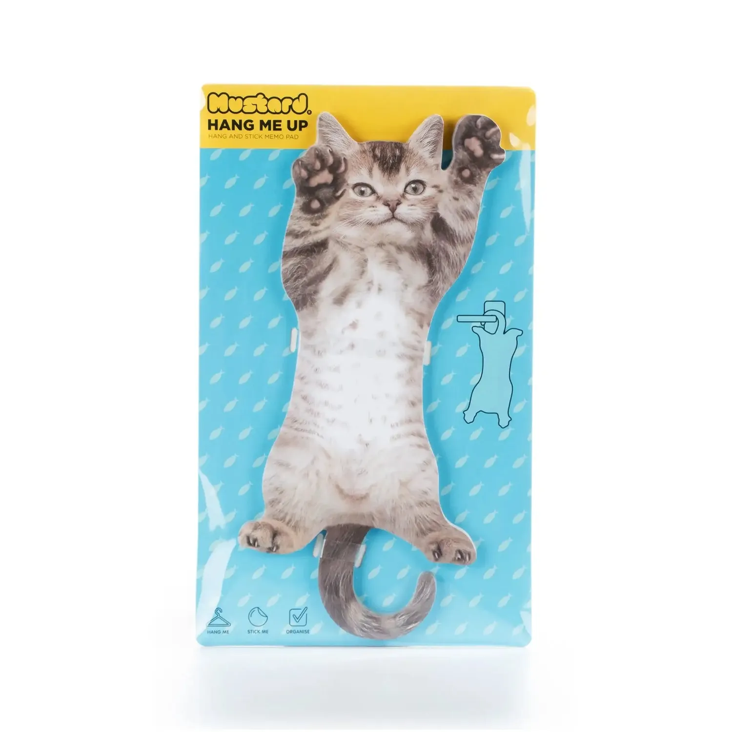 Mustard Cat Hanging klisterlappar katt