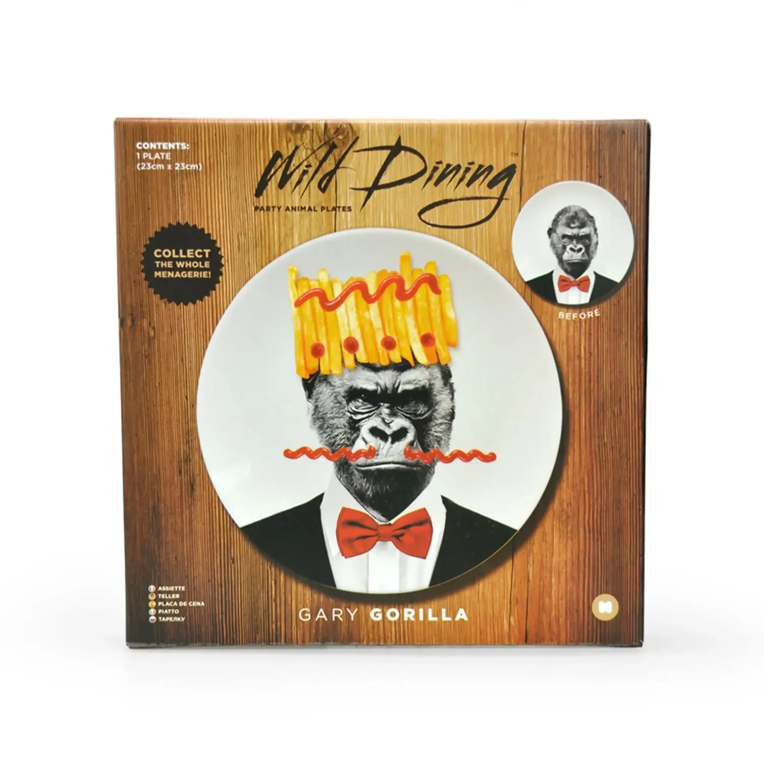 Mustard Garry Gorilla tallrik med djurmotiv