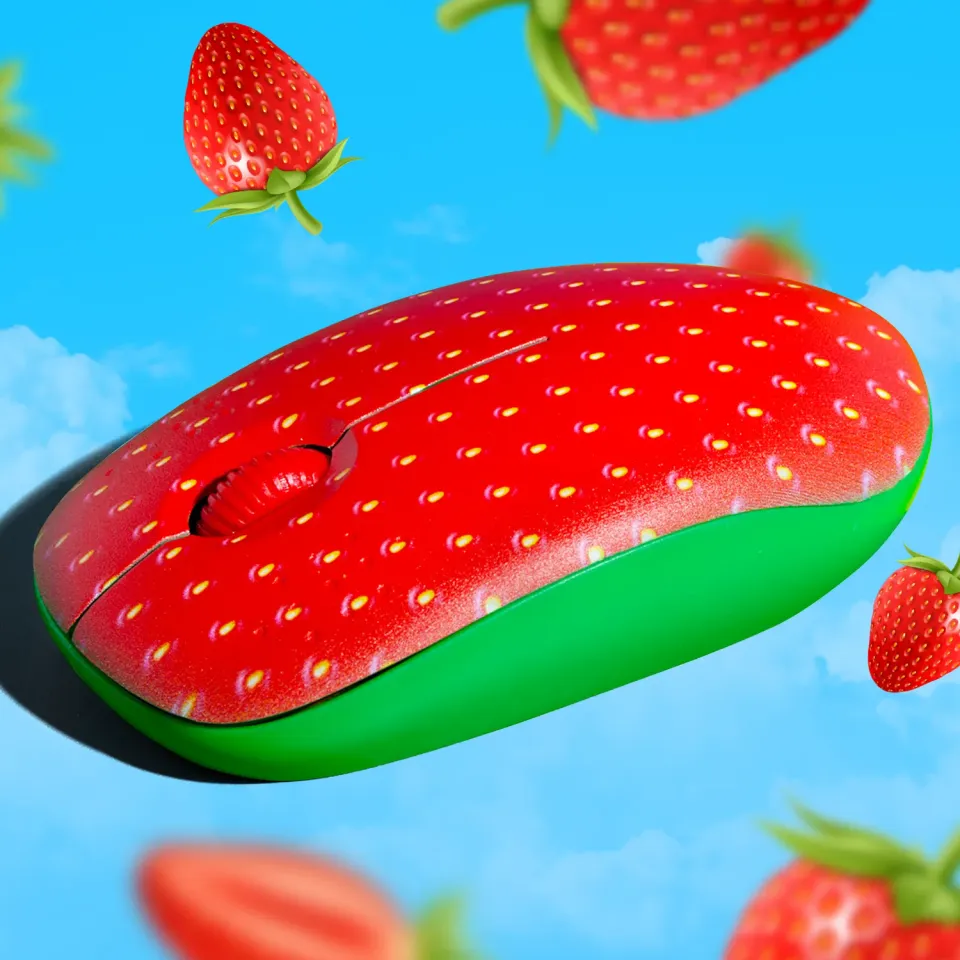 Mustard Very Berry trådlös datormus jordgubb