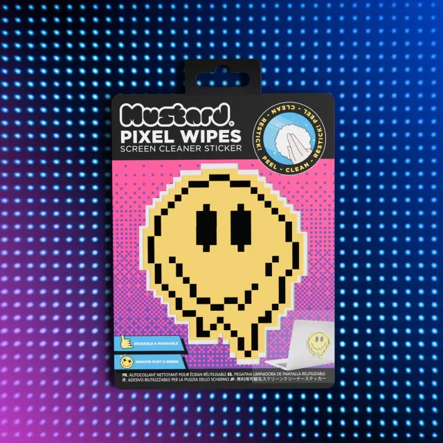Mustard Happy Pixel Stick N Clean skärmputs självhäftande