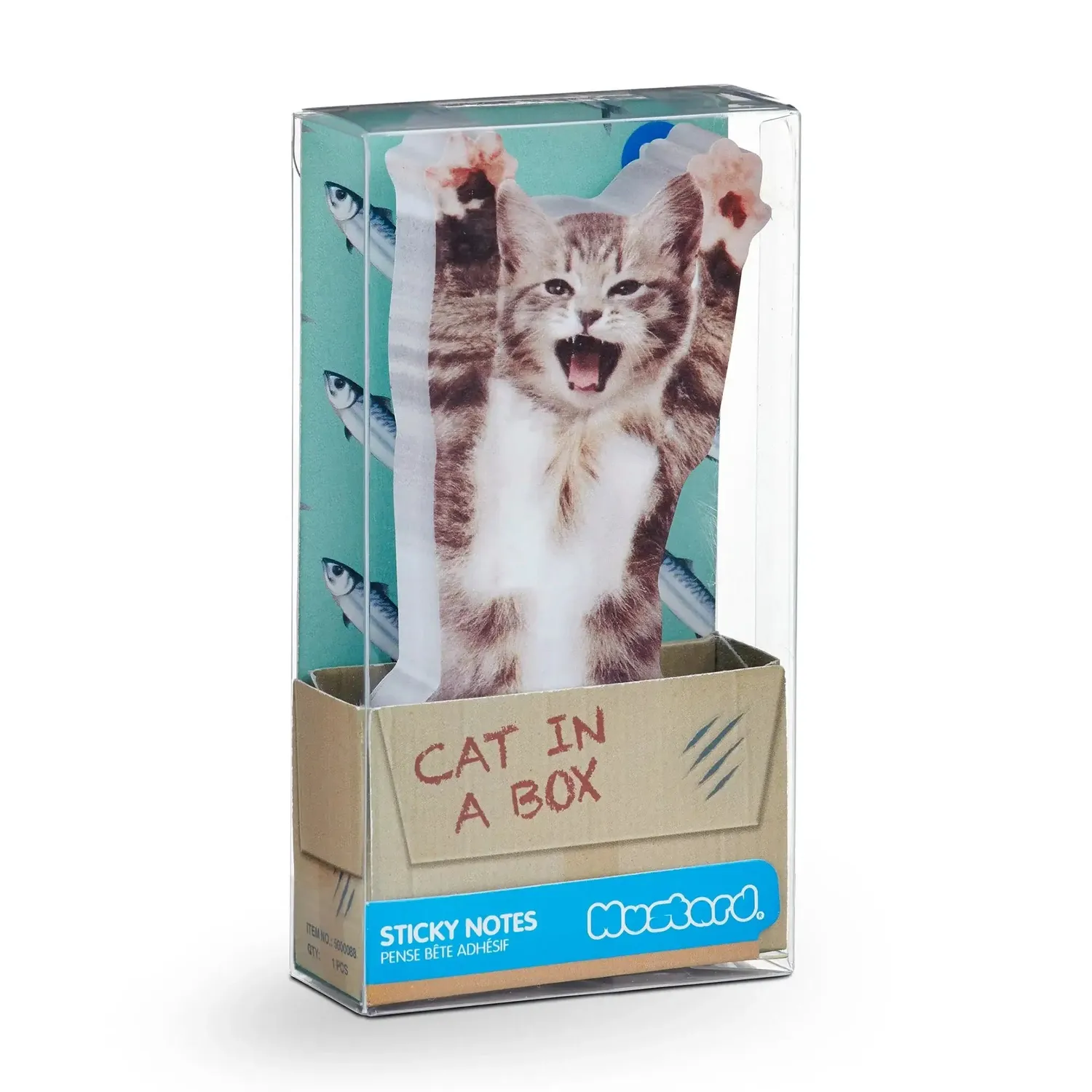 Mustard Cat In A Box klisterlappar katt