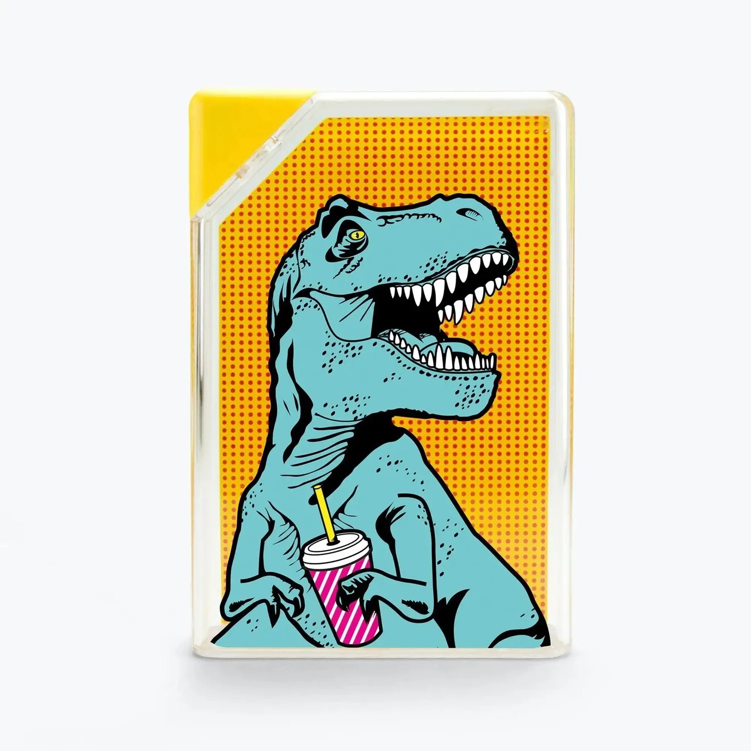 Mustard T-Rex vattenflaska rektangulär