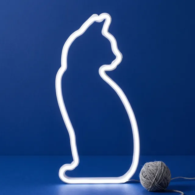 Mustard Cat Light Sitting LED-lampa katt USB