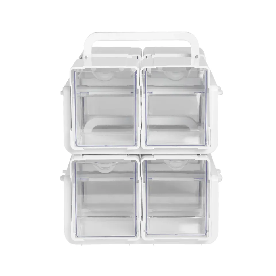 Deflecto Tilt Bin Caddy förvaringsbox lutande 2-pack 8 fack