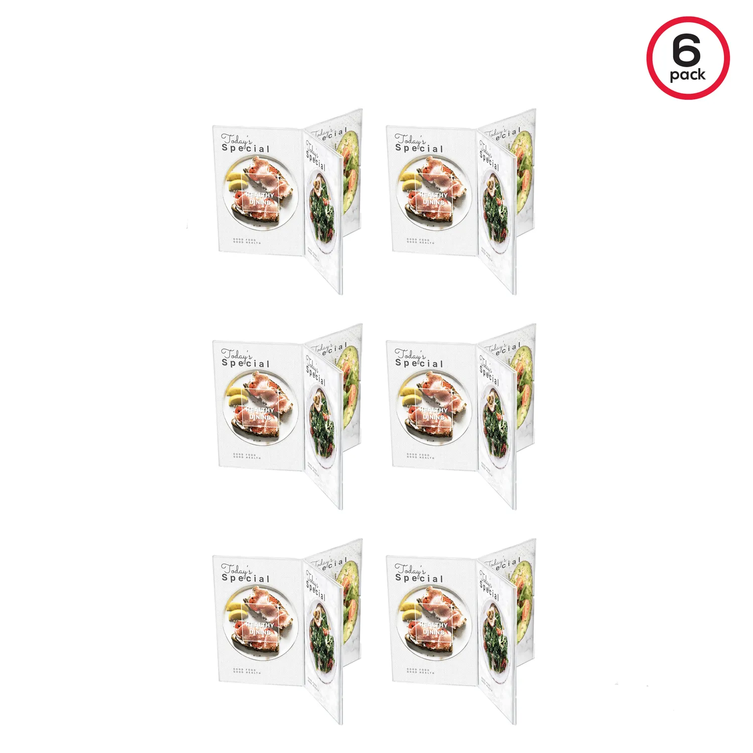 Deflecto 6-Sided Sign Menu skylthållare transparent