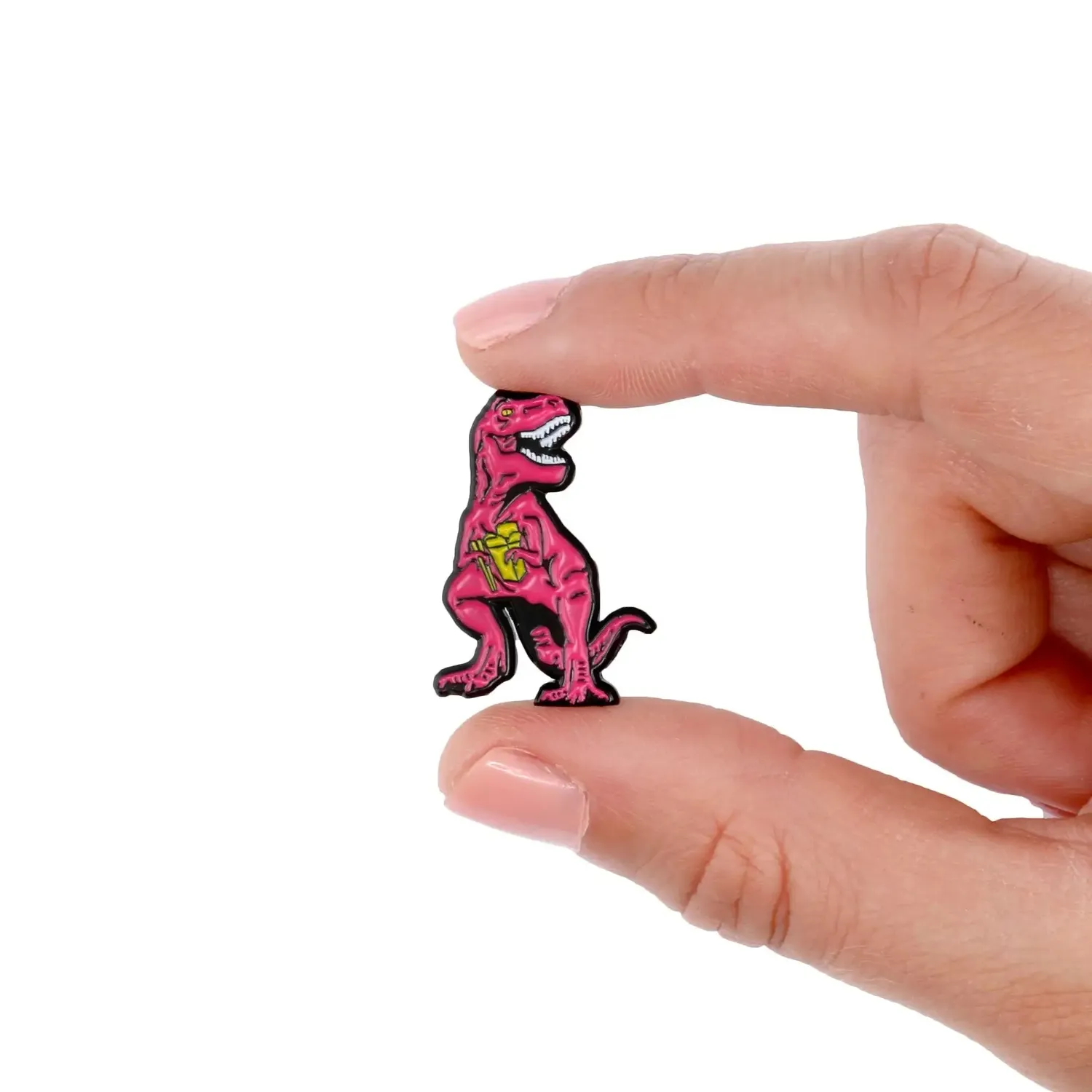 Mustard T-Rex emaljpin dinosaurie