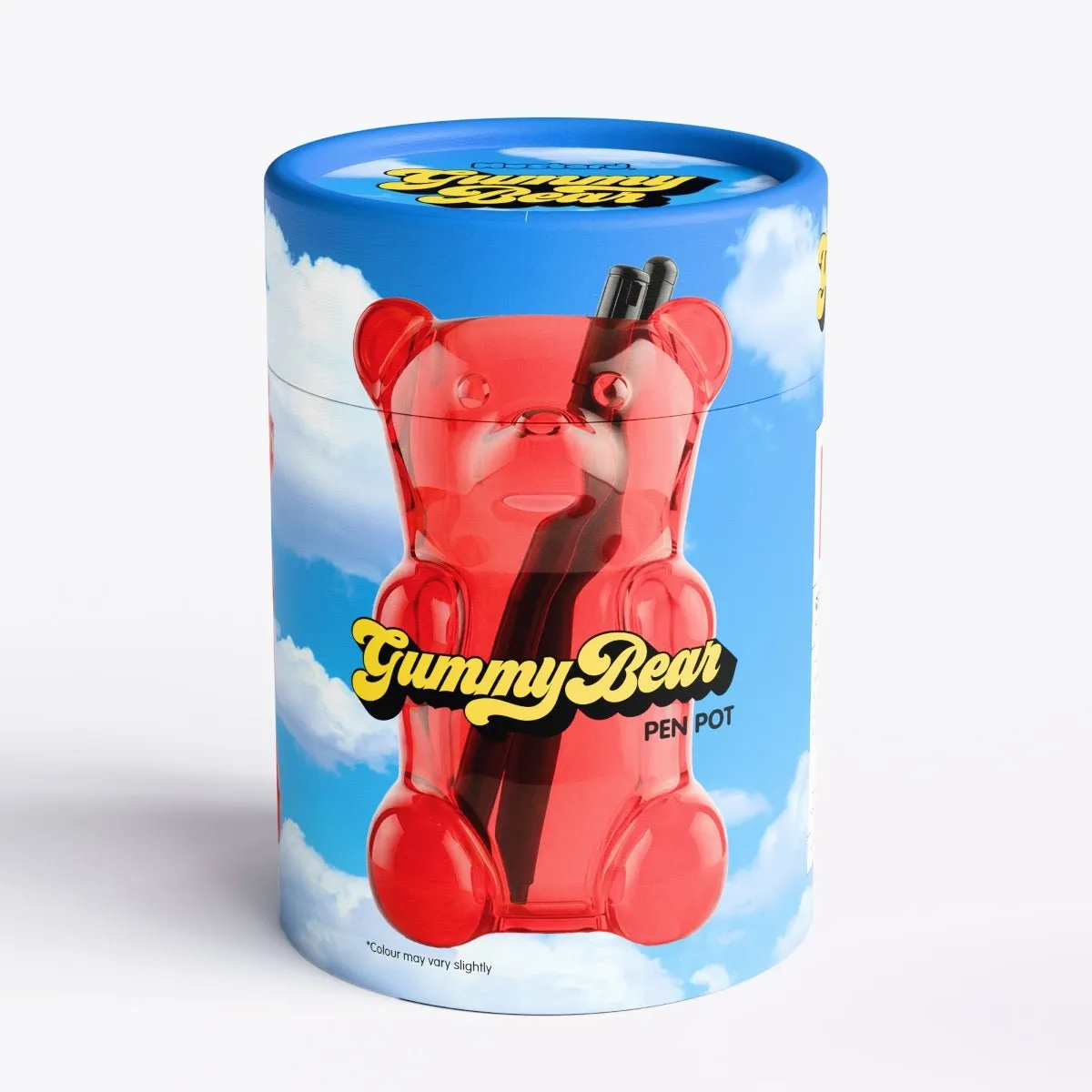 Mustard Gummy Bear pennställ röd gummibjörn