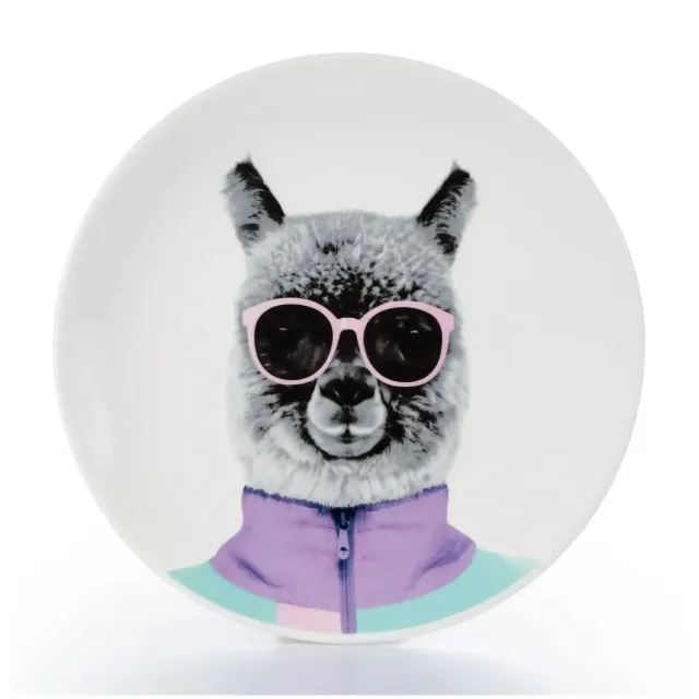 Mustard Andy Alpaca Plate tallrik lila