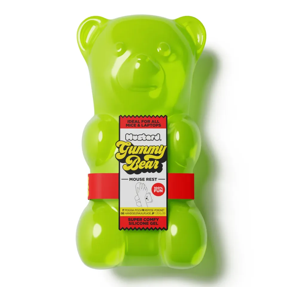 Mustard Gummy Bear handledsstöd mus mjuk