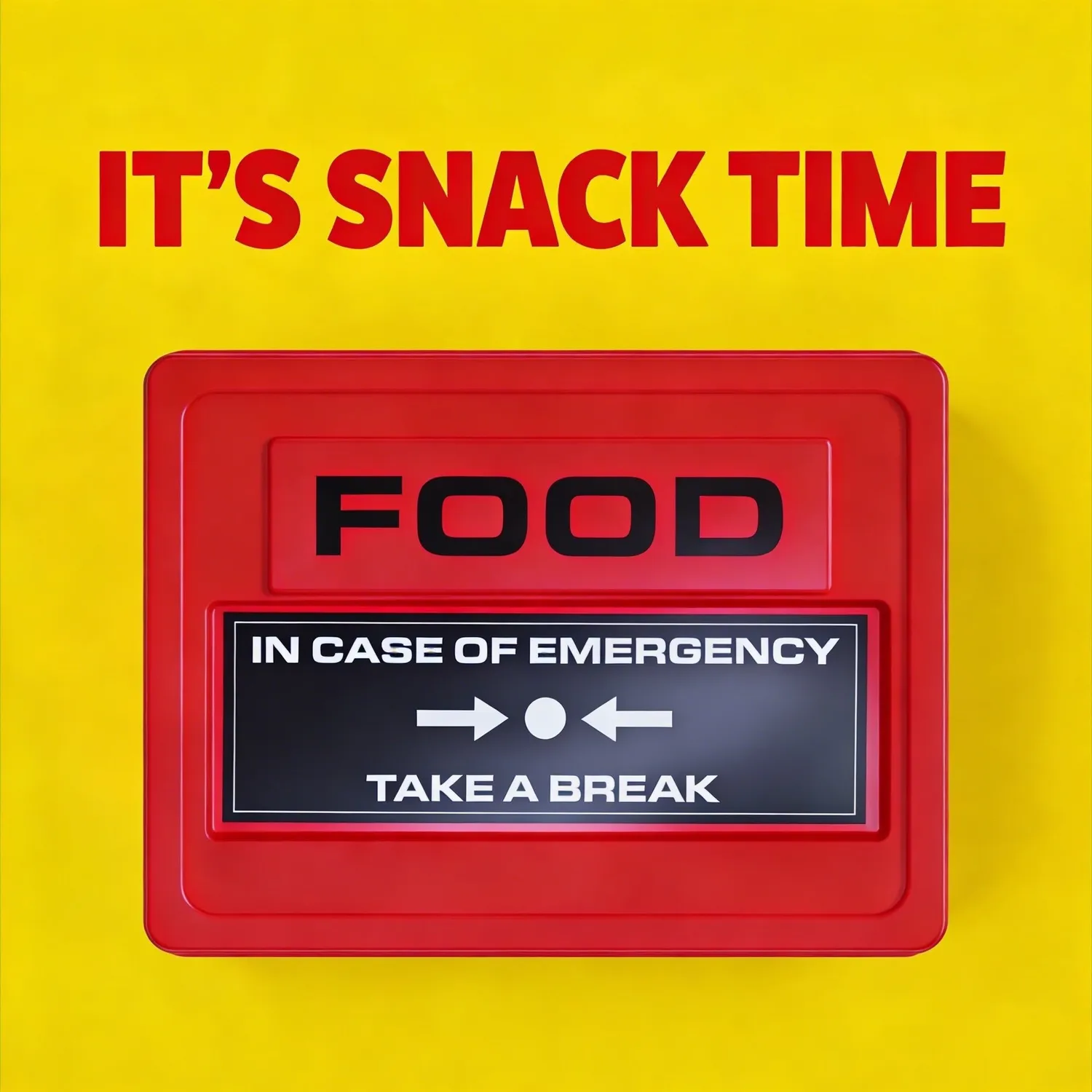 Mustard Emergency Snack Box plåtburk röd