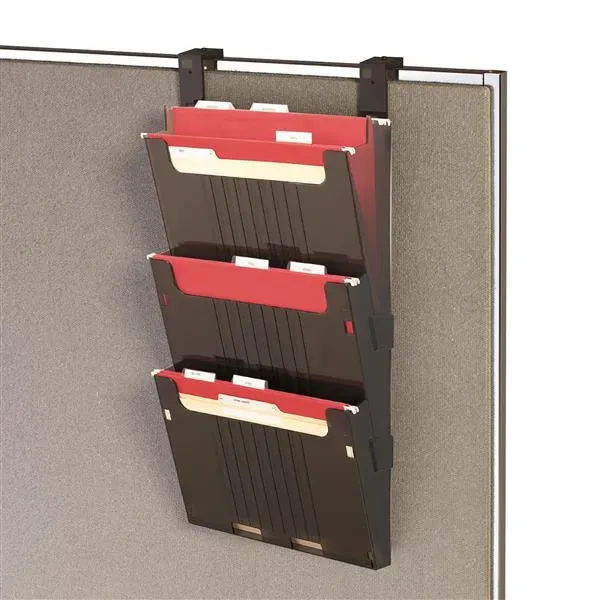 Deflecto Partition Pocket System väggficka 3 fack hängmappar