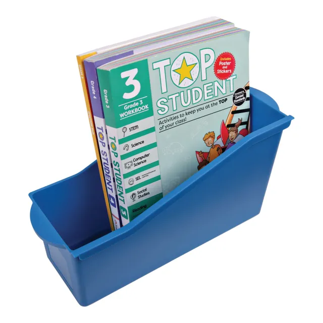 Deflecto Antimicrobial Kids Book Bin boklåda barn antimikrobiell