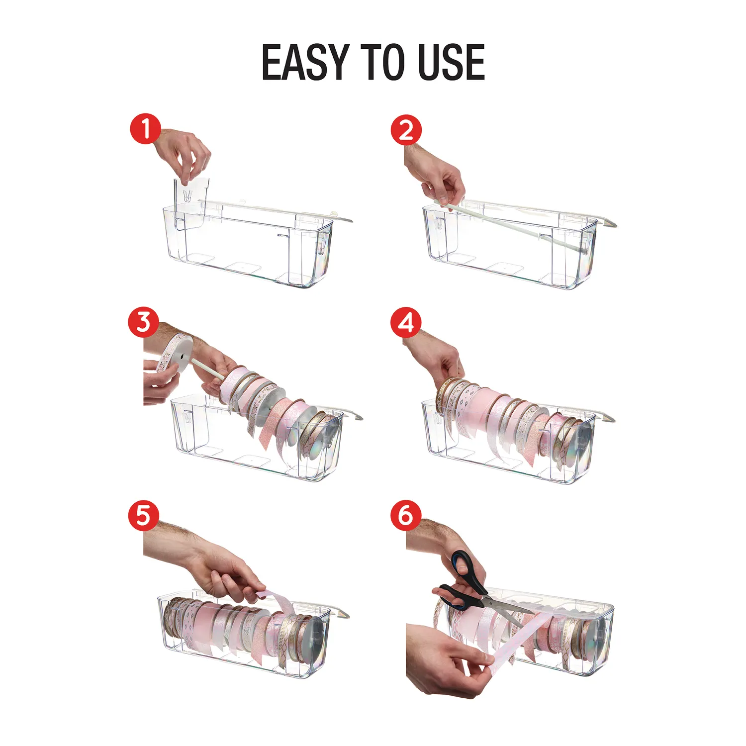 Deflecto banddispenser förvaringsbox transparent