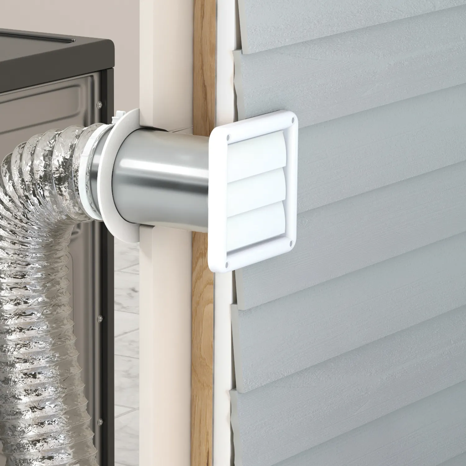 Deflecto Supurr-Vent ventilationshuv vit jalusi torktumlare