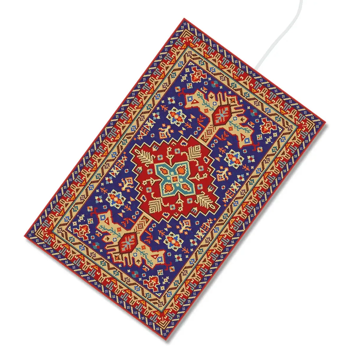 Mustard Persian Rug muggvärmare USB matta