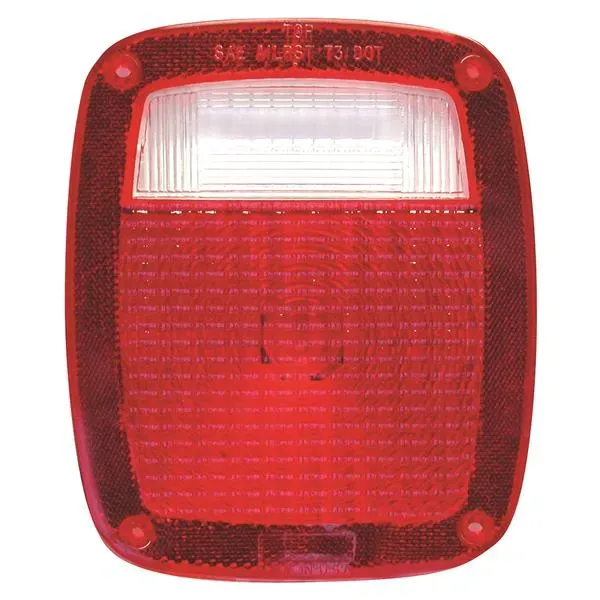Deflecto Jeep Red Pillowed Lens reservlins röd
