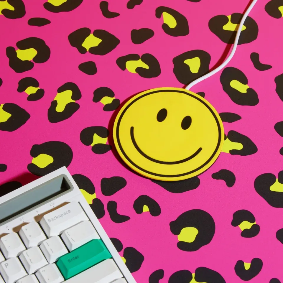 Mustard Happy Face muggvärmare USB smiley