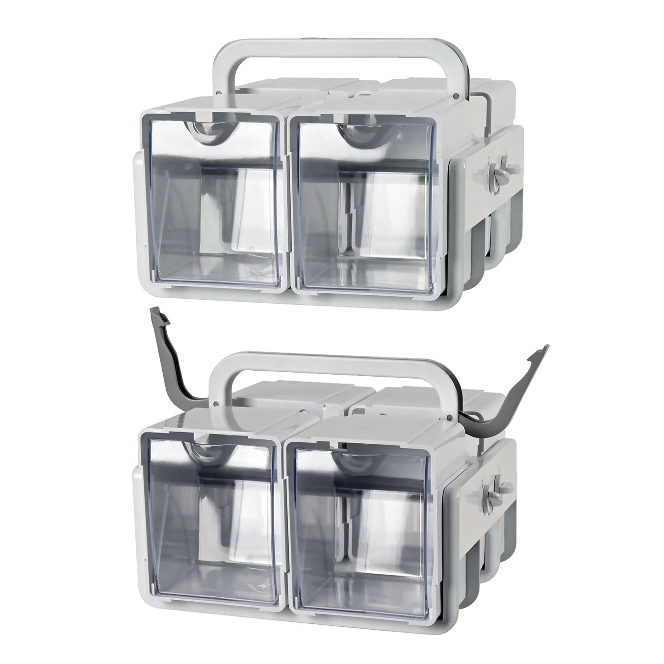 Deflecto Tilt Bin Caddy förvaringsbox lutande 2-pack 8 fack