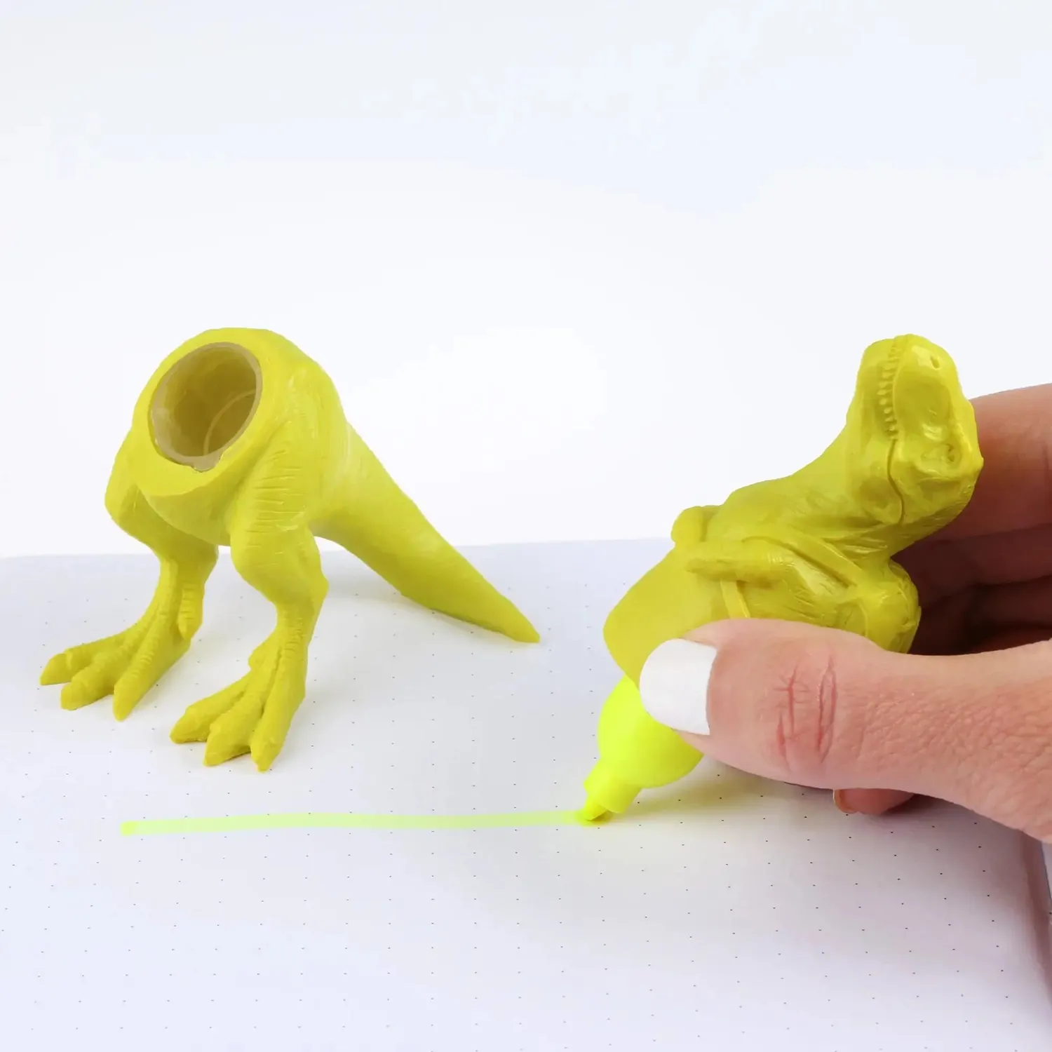 Mustard T-Rex Dino överstrykningspenna lime