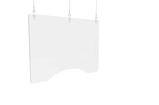 Deflecto Hanging Safety Barrier skyddsskärm 91x61 cm klar