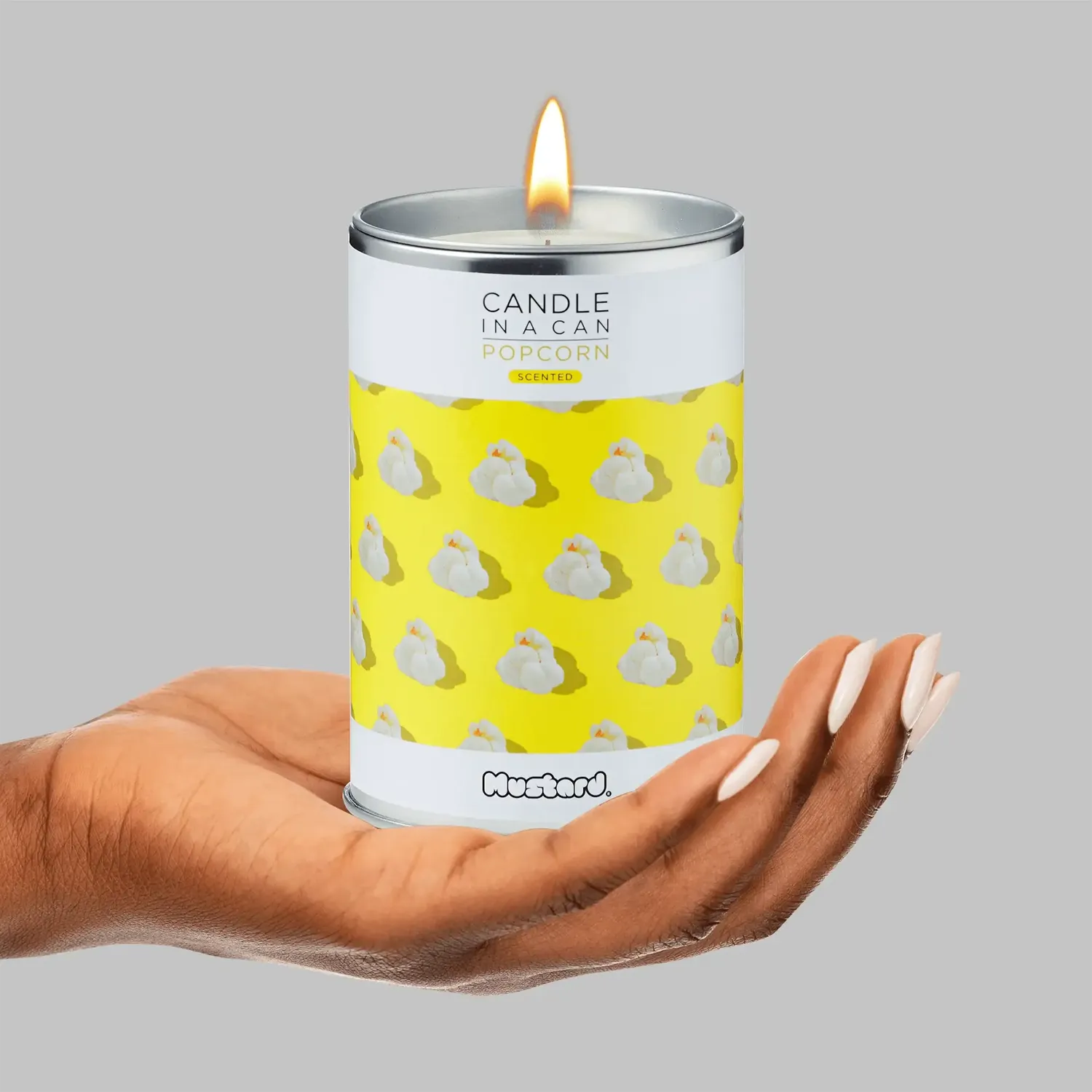 Mustard Candle In A Can Popcorn doftljus popcorndoft