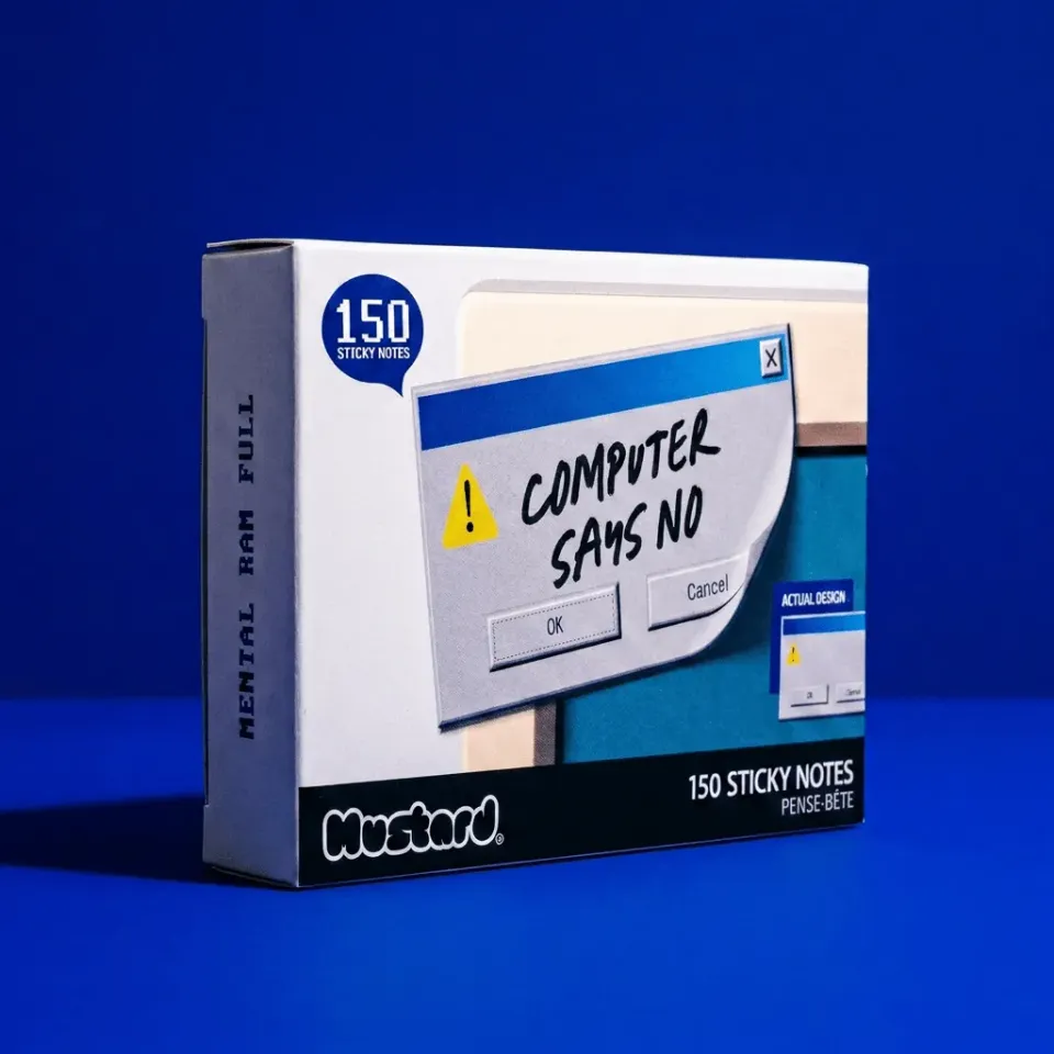 Mustard Computer Says No klisterlappar 150-pack dialog