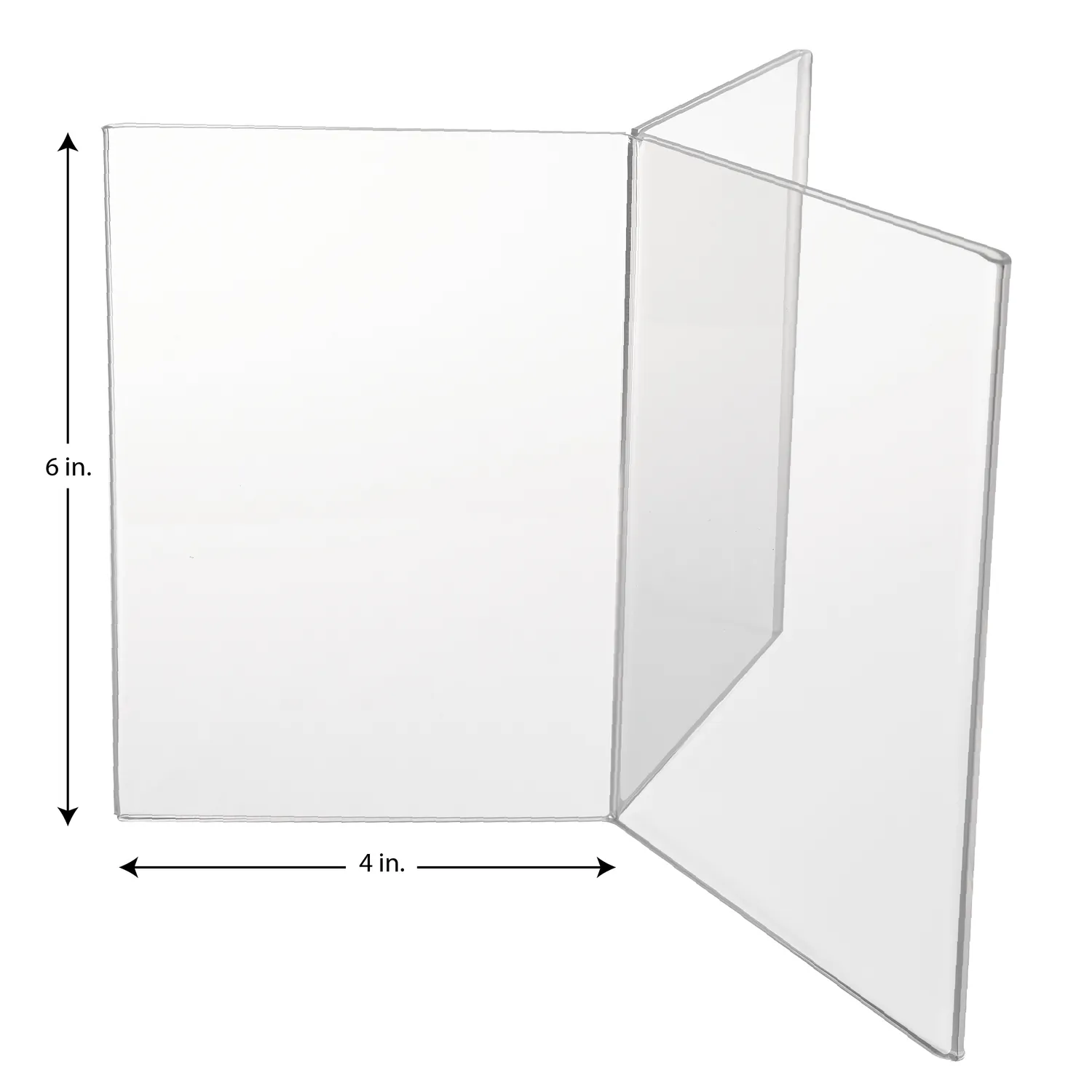 Deflecto 6-Sided Sign Menu skylthållare transparent