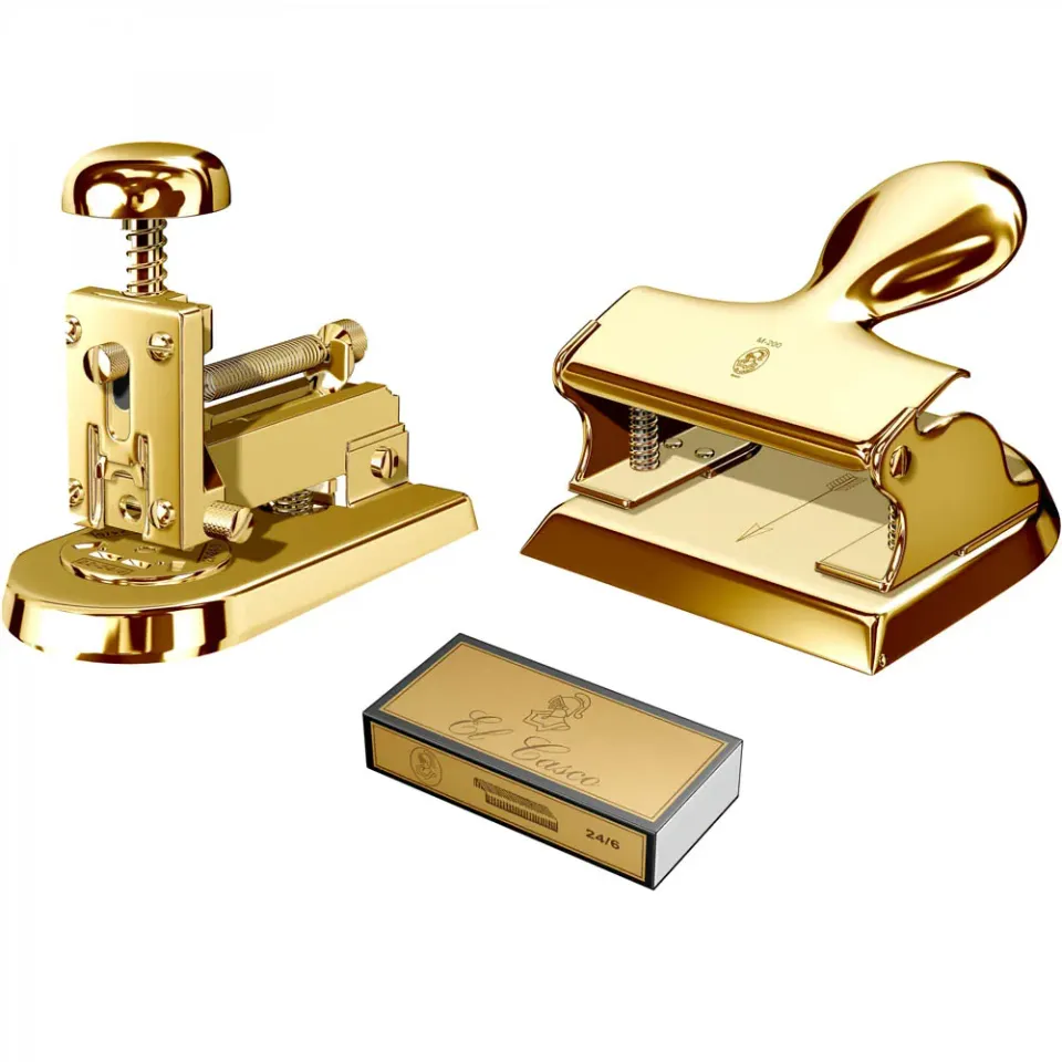 El Casco Gift Set 7 L häftapparat hålslag guld