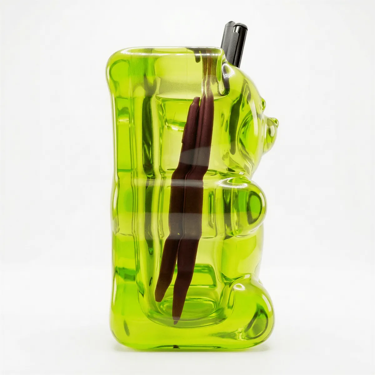 Mustard Gummy Bear pennställ grön gummibjörn