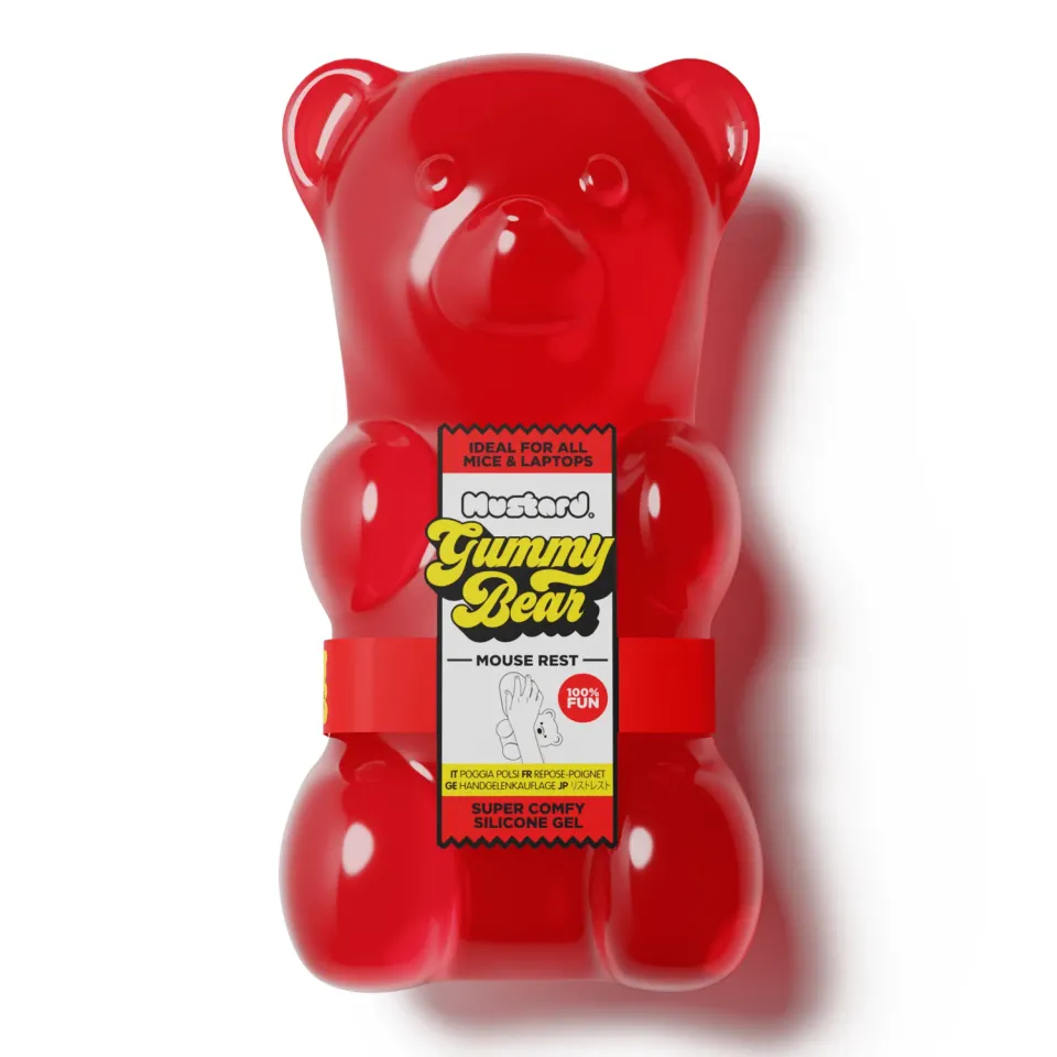 Mustard Gummy Bear handledsstöd björn