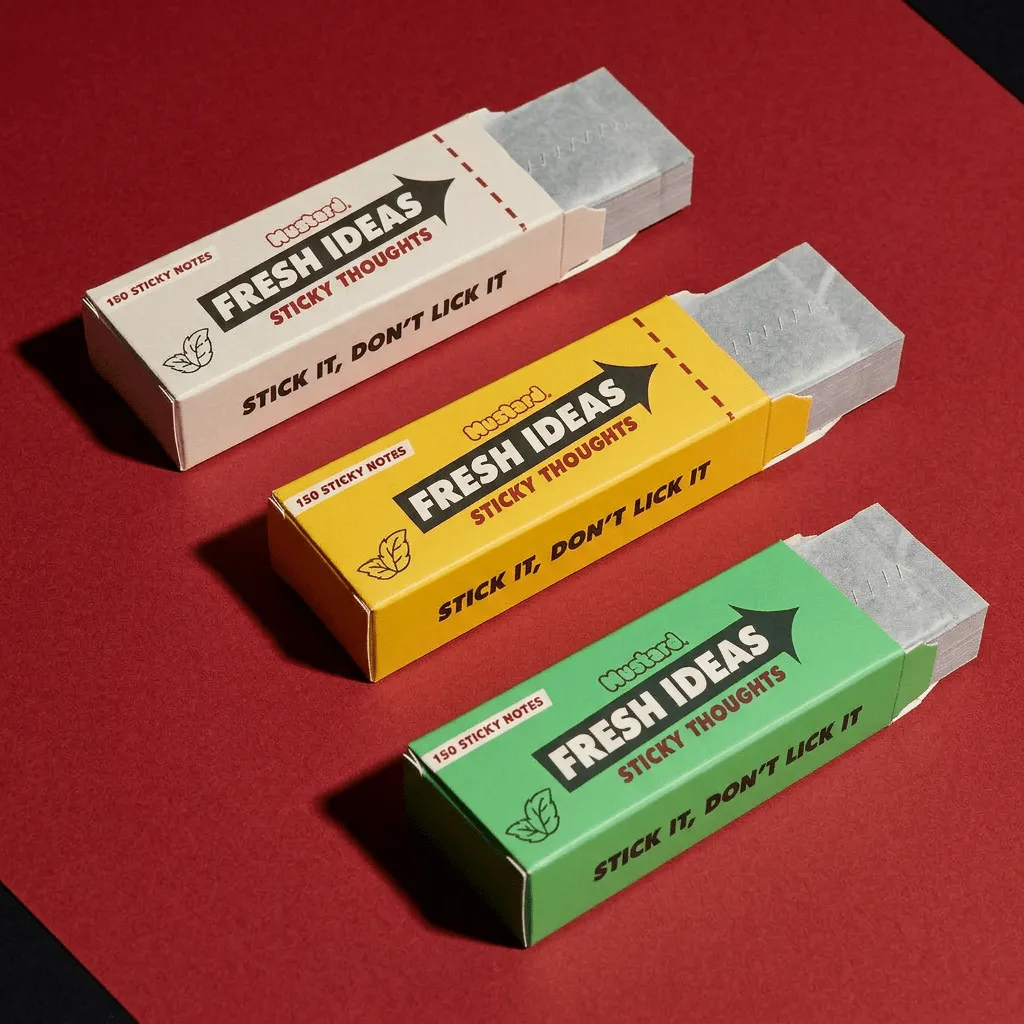 Mustard Fresh Ideas sidmarkörer tuggummi 450-pack