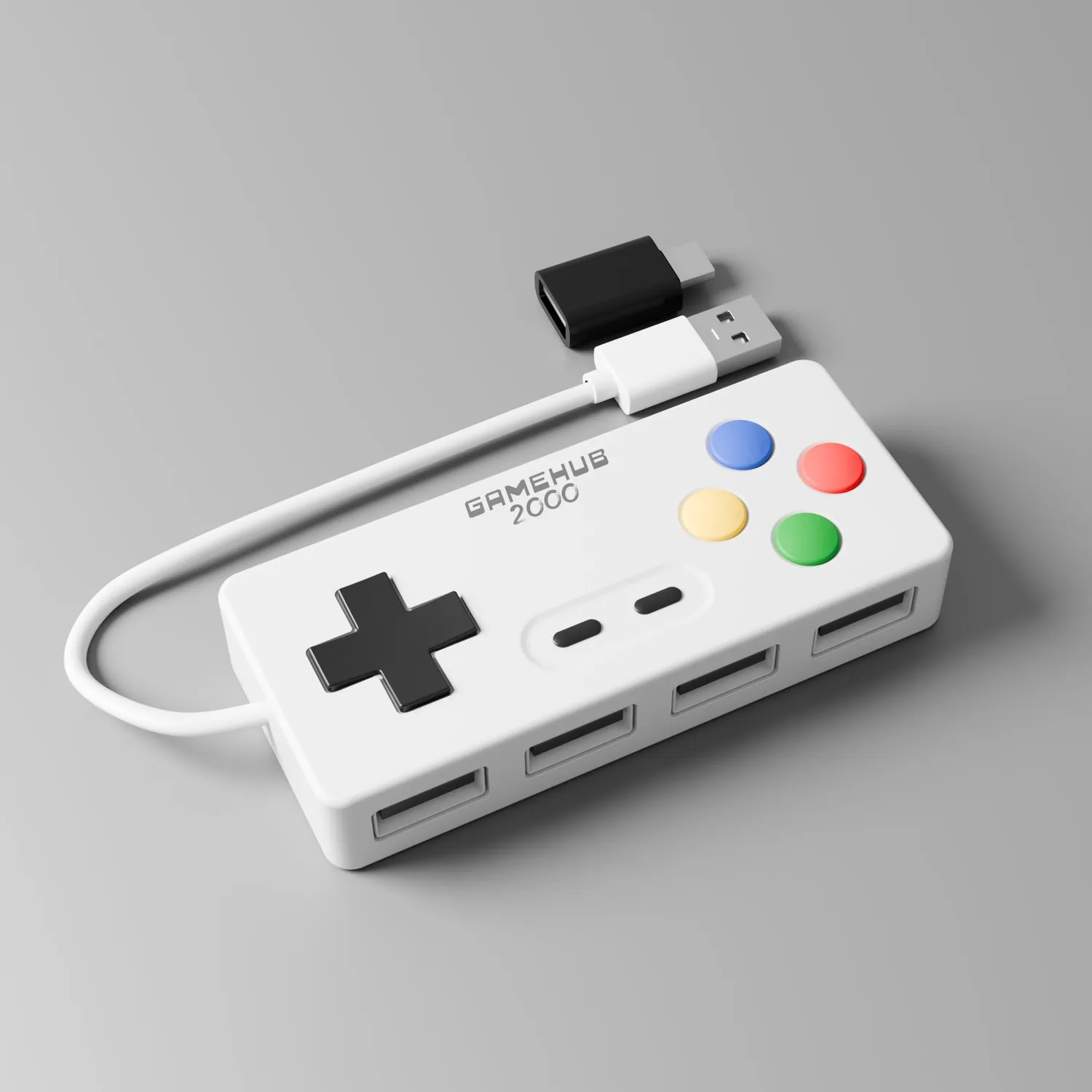 Mustard Game Hub 2000 USB-hubb 4-port kassett