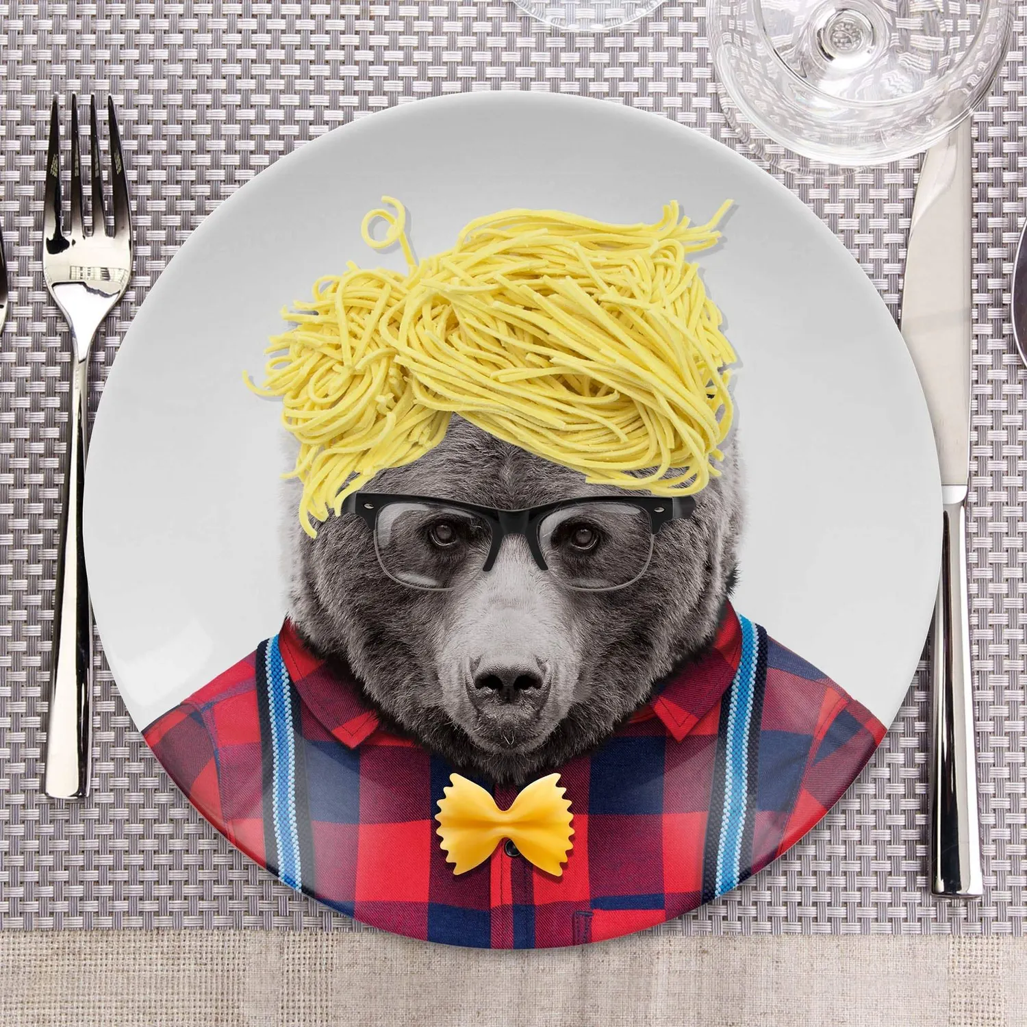 Mustard Bobby Bear tallrik keramik diskmaskinssäker