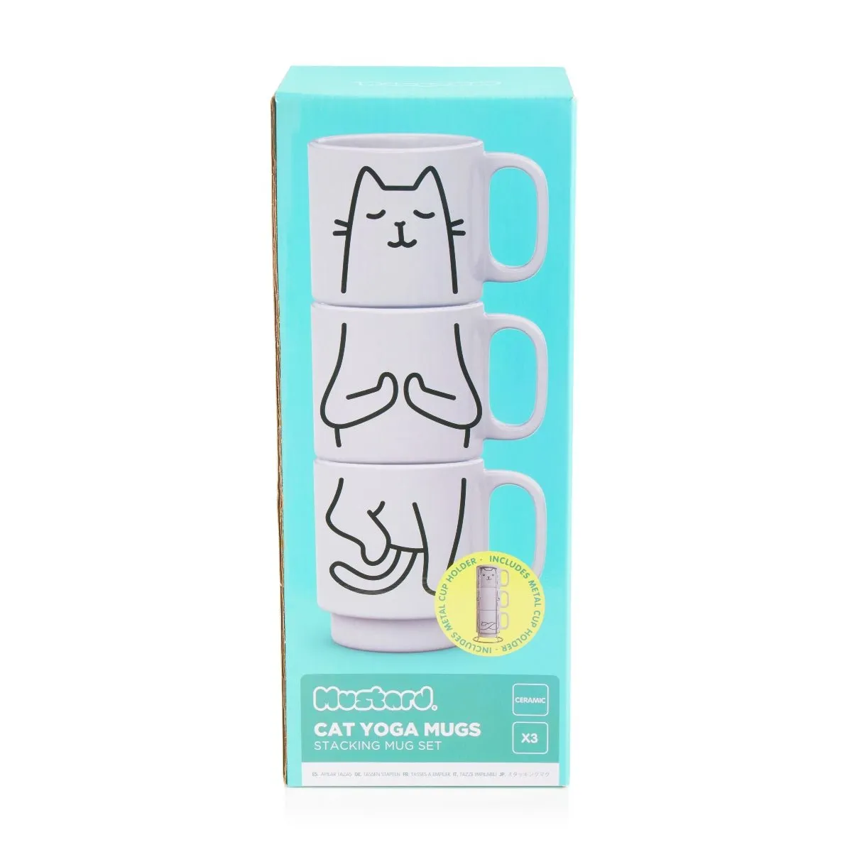 Mustard Cat Yoga muggset kattyoga stapelbart