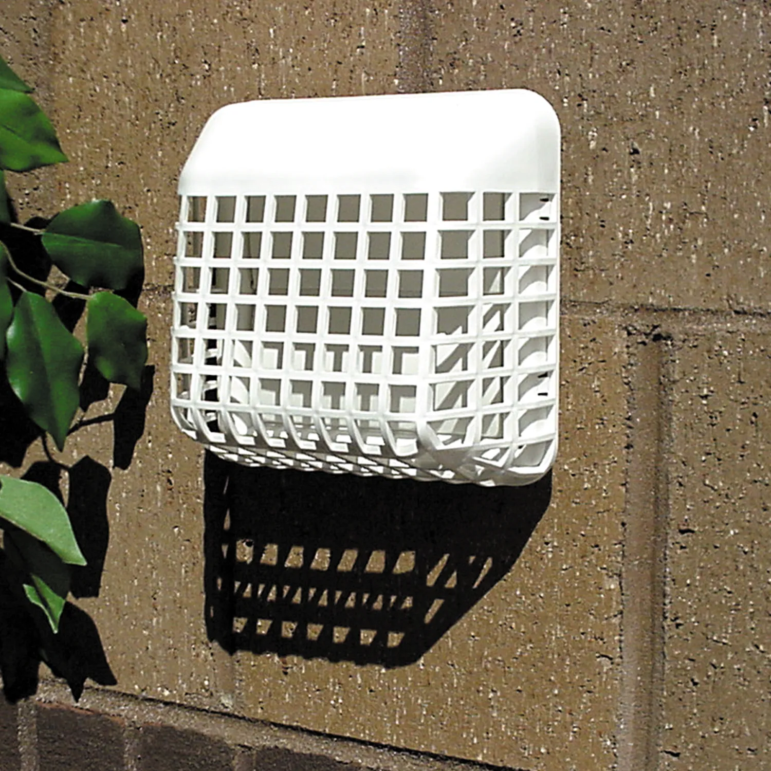 Deflecto Louvered Vent Hood ventilgaller vit 10 cm med fågelskydd
