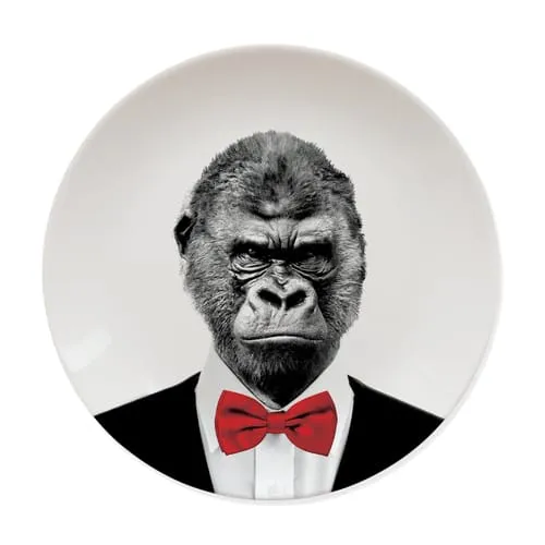Mustard Garry Gorilla tallrik med djurmotiv