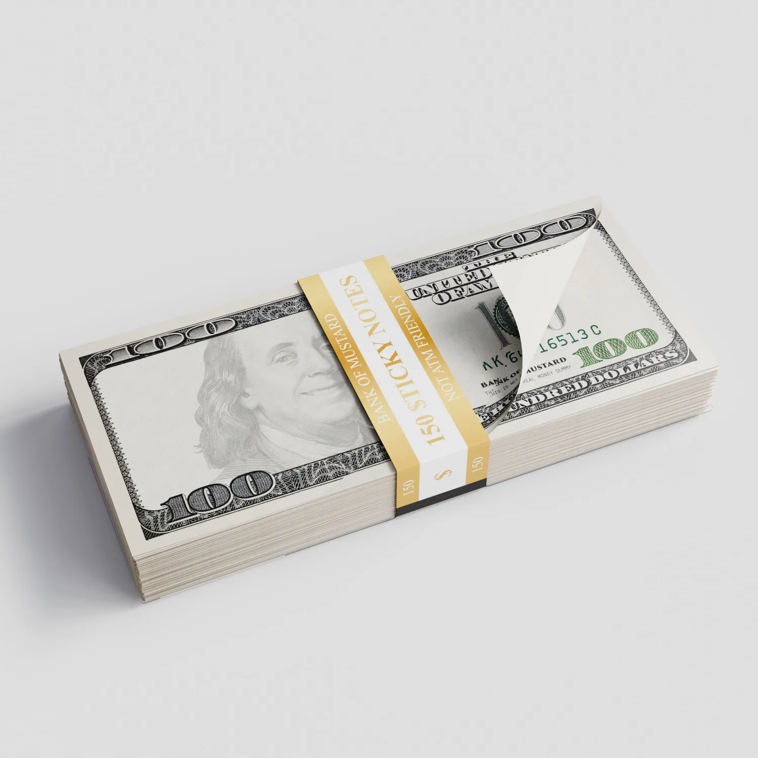 Mustard Cash sticky notes dollarsedlar