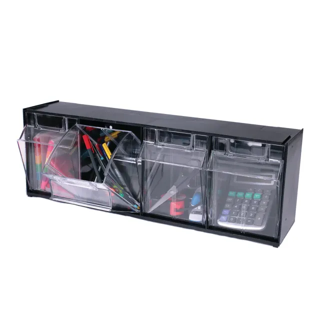 Deflecto Tilt Bin Interlocking förvaringsbox stapelbar