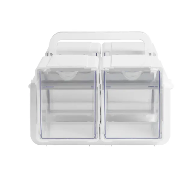 Deflecto Tilt Bin Single Stackable förvaringsbox 4 fack tiltbar