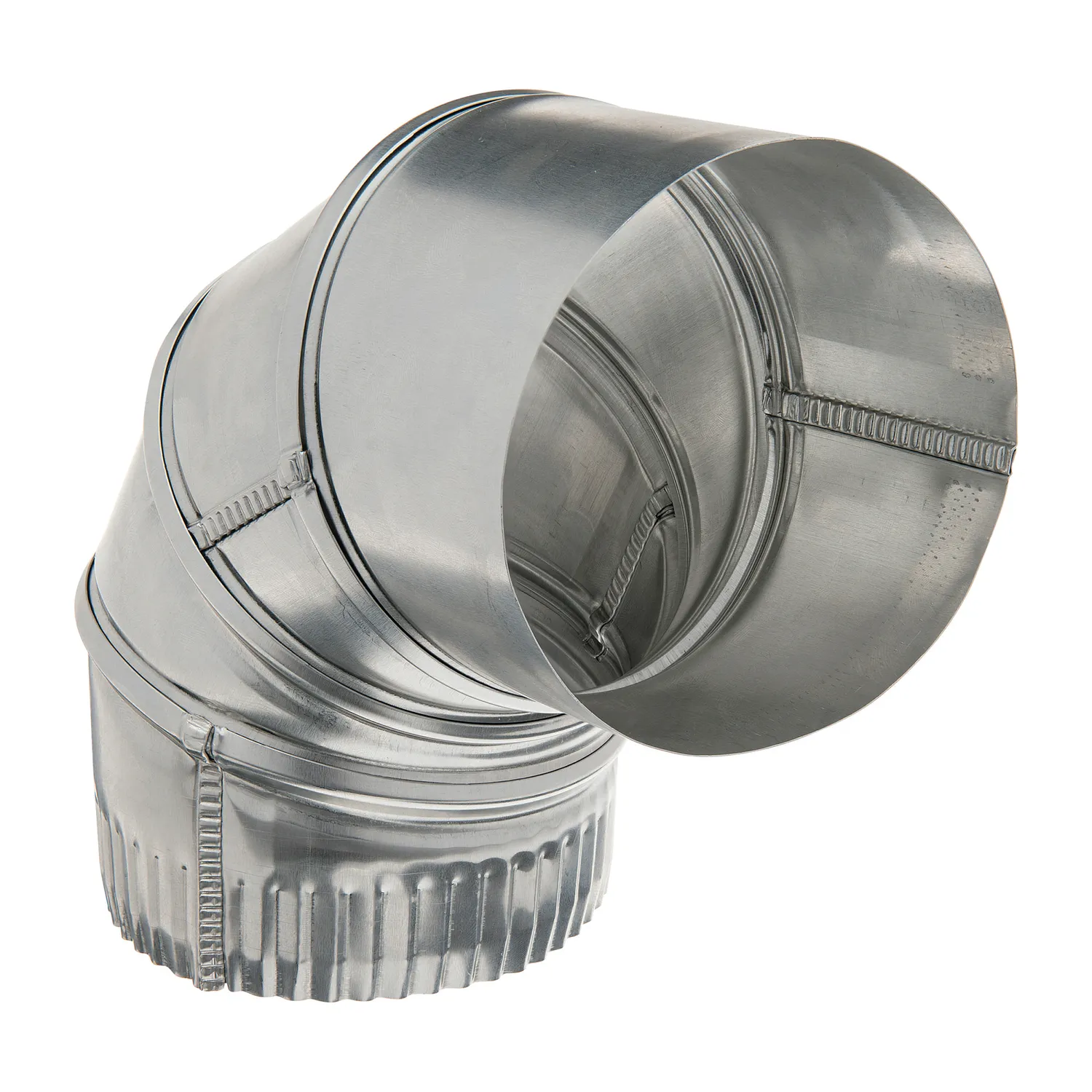 Deflecto Airtight 0-90 Degrees Elbow rörböj aluminium 10 cm