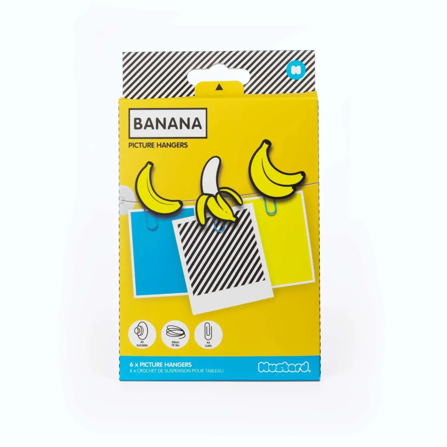 Mustard Banana Picture Hanger fotoklämma 6-pack