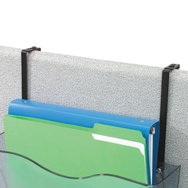 Deflecto Metal Partition skiljeväggsfäste svart metall 2-pack