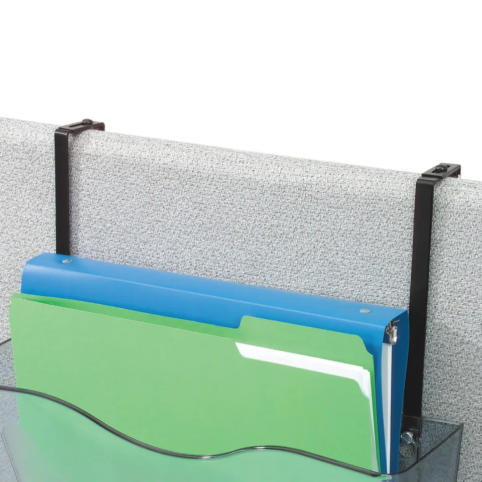 Deflecto Metal Partition skiljeväggsfäste svart metall 2-pack