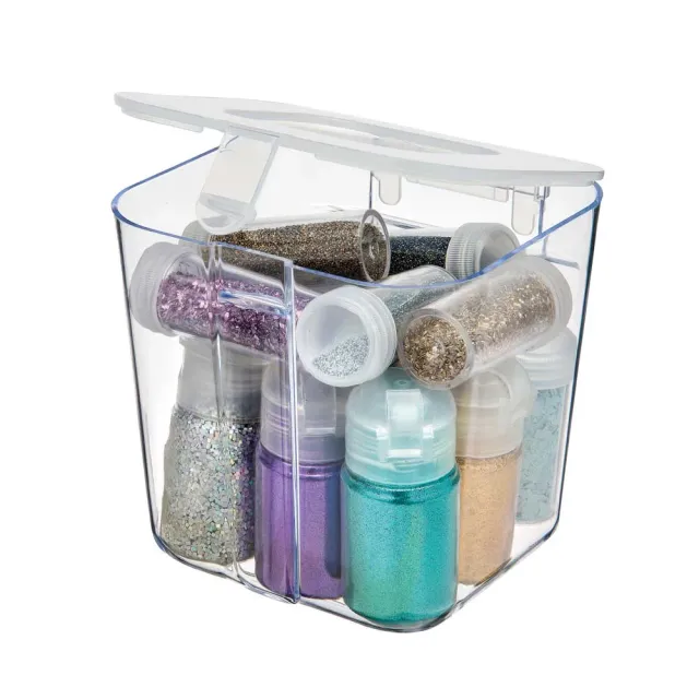 Deflecto Stackable Caddy Organizer förvaringsbox klarplast