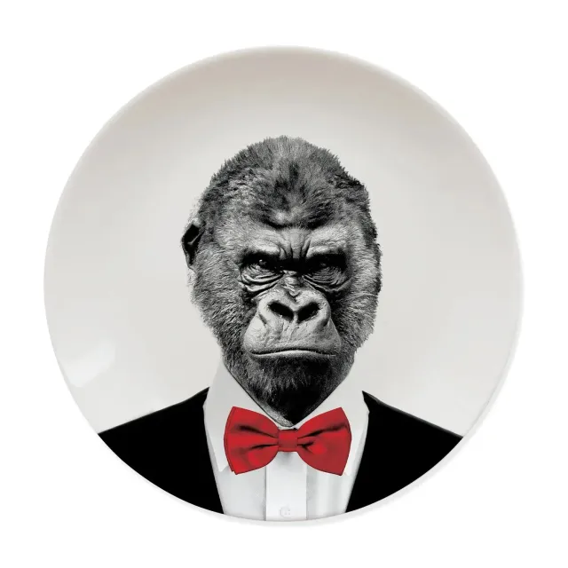 Mustard Garry Gorilla tallrik med djurmotiv